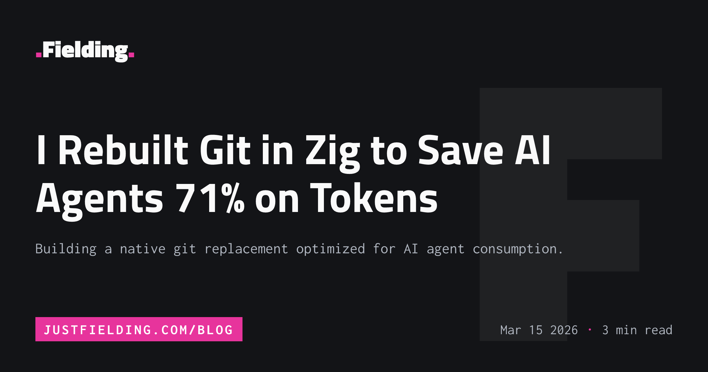 I Rebuilt Git in Zig to Save AI Agents 71% on Tokens